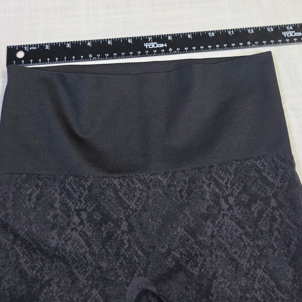 Soma Slimming Legging Womens Medium Grey Black Snakeskin Animal Print High Waist - Picture 3 of 5